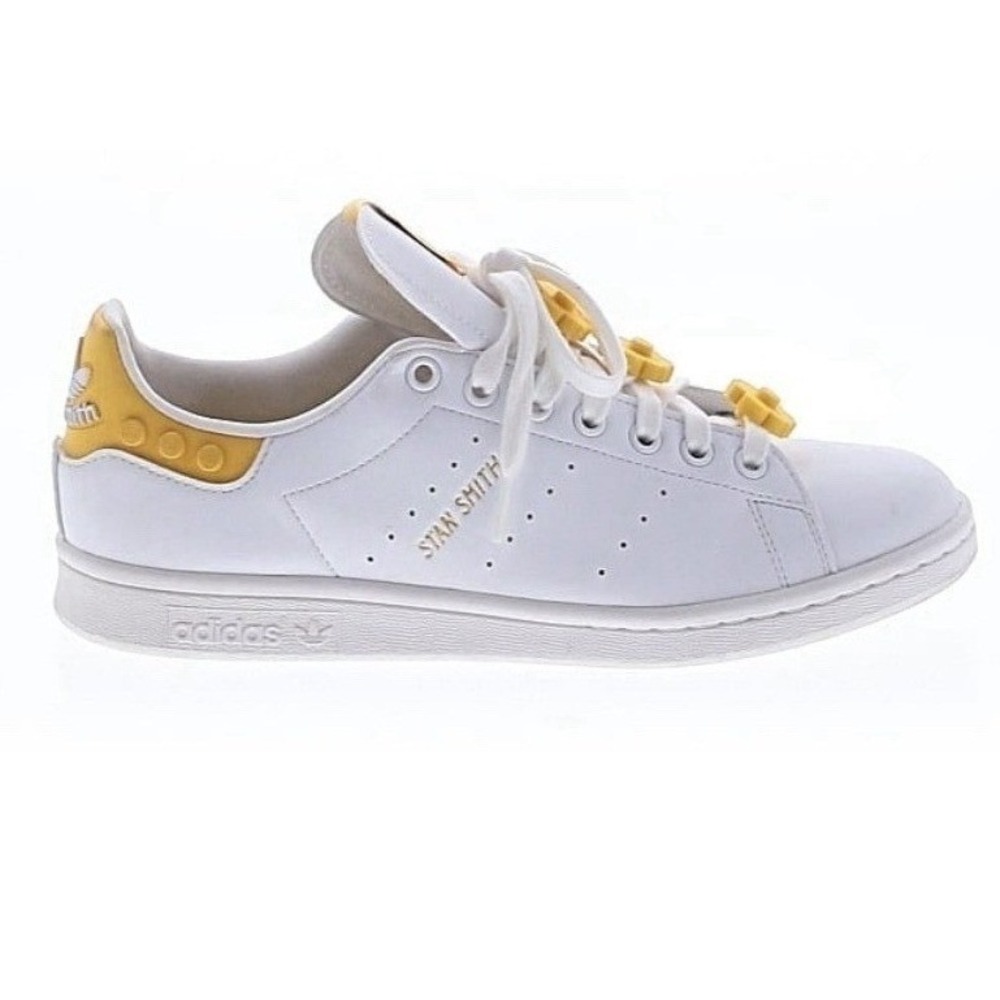 adidas Stan Smith LEGO GX7203 Women's Size 8.5 White Yellow Sneakers - Picture 2 of 10